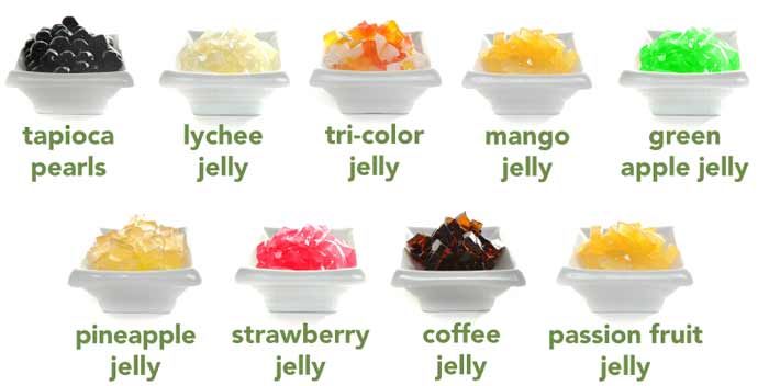 Tapioca, Popping Boba, and Coconut Jellies