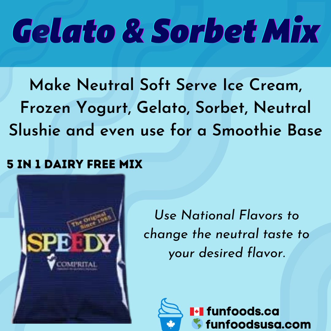 Gelato Mix Fun Foods Canada