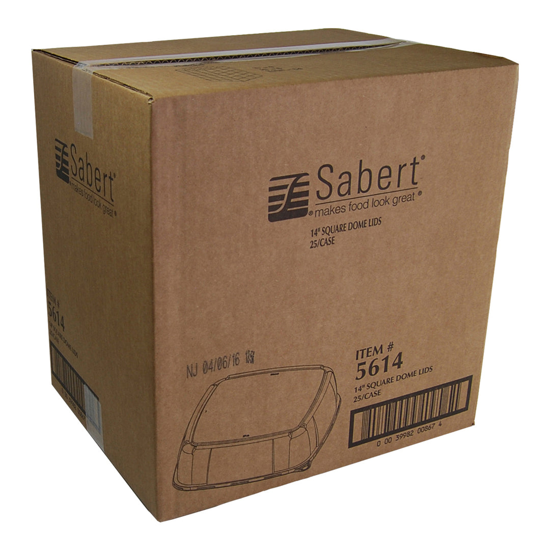 Couvercle transparent en PET en forme de dôme pour récipients de 14,1 po - 1 x 25 unités - Sabert - Emballage et accessoires - Fournitures et équipement pour restaurants - Distribution canadienne