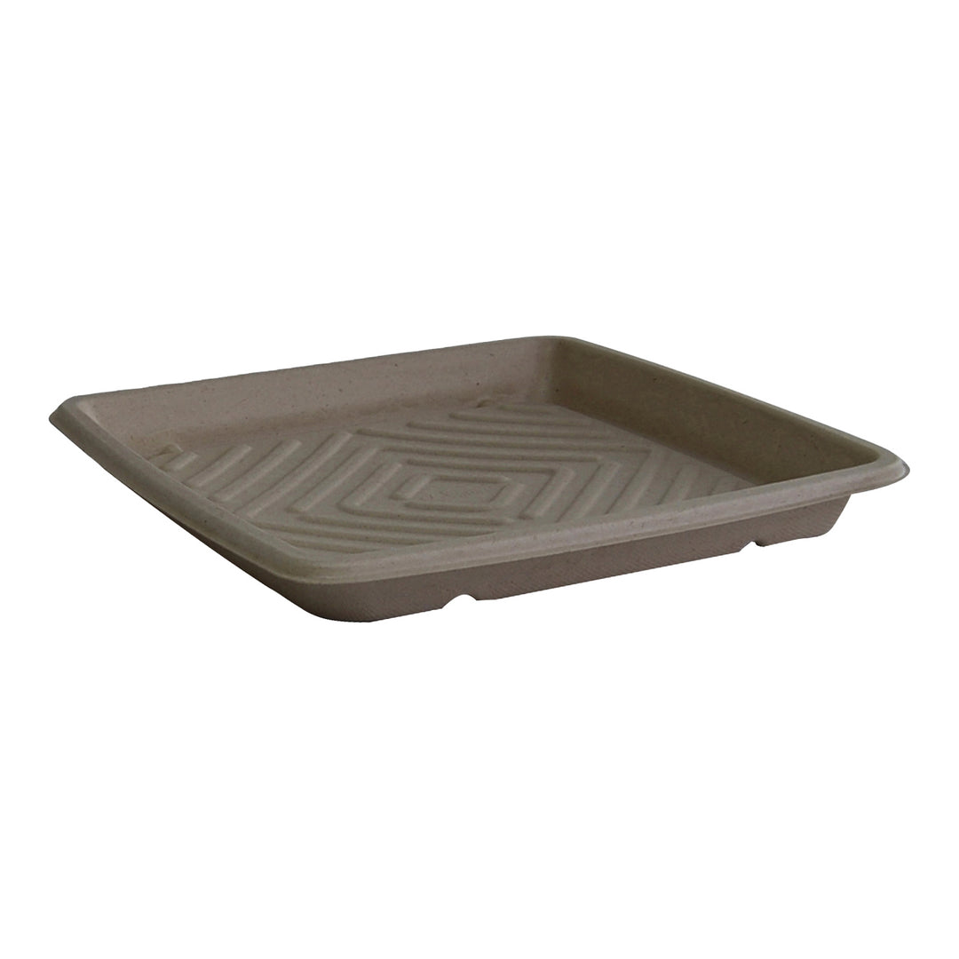 Assiette carrée en pâte de papier 10,7 po - 1 x 25 unités - Sabert - Emballage et accessoires - Fournitures et équipement pour restaurants - Distribution canadienne