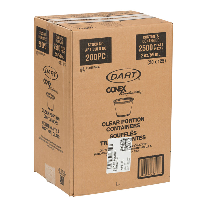 Coupe portion en plastique transparente 2 oz - 1 x 2500 unités - Conteneur Dart - Emballage et accessoires - Fournitures et équipement pour restaurants - Distribution canadienne