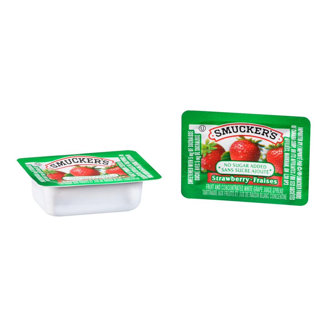 Jam Strawberry No Sugar Added - 200 x 10 mL - Jm Smucker - Restaurant and Foodservice Ingredients - Canadian Distribution
