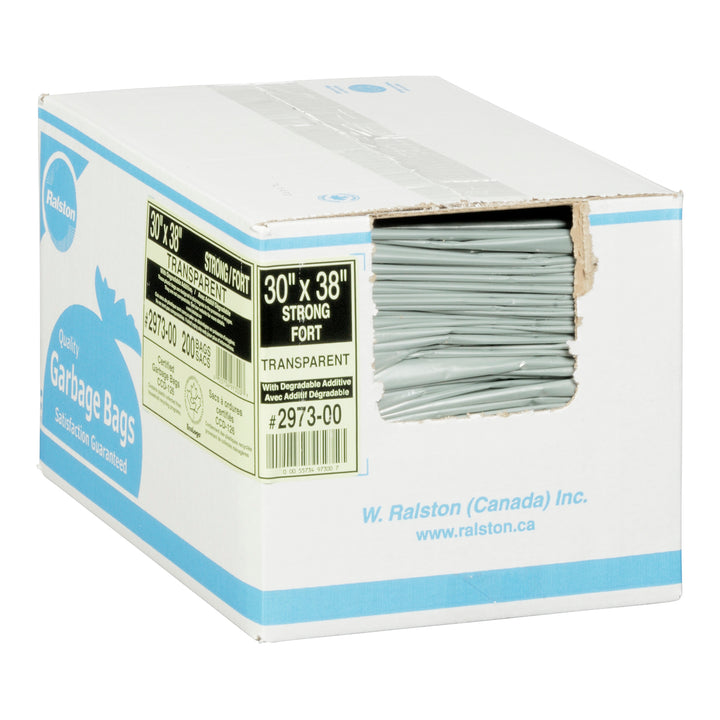 Sacs poubelles transparents et résistants 30 x 38 - 1 x 200 unités - W Ralston - Emballage et accessoires - Fournitures et équipement pour restaurants - Distribution canadienne