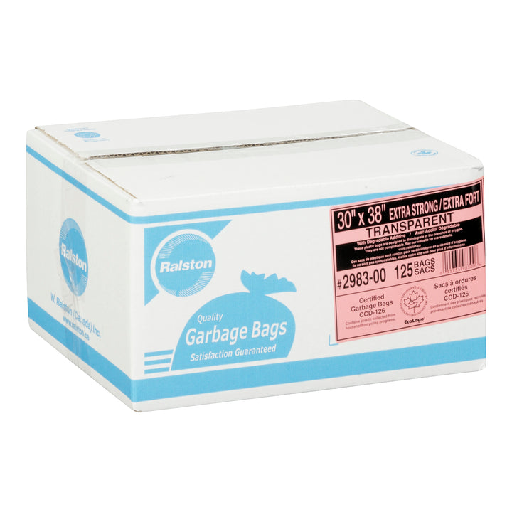 Sacs transparents 30 x 38 Extra résistants - 1 x 125 unités - Ralston Purina - Emballage et accessoires - Fournitures et équipement pour restaurants - Distribution canadienne