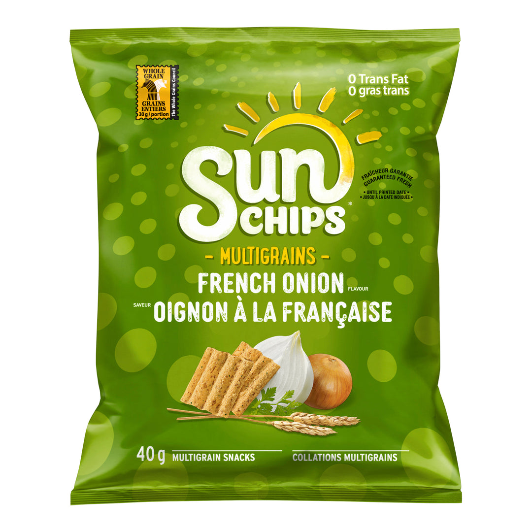 Sunchips aux pommes de terre et à l'oignon français - 40 x 40 g - Sunchips - Ingrédients pour restaurants et services de restauration - Distribution canadienne
