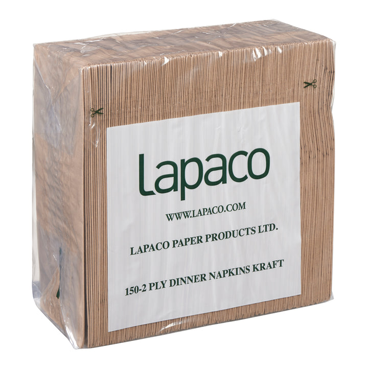 Serviettes de table 2 plis kraft - 20 x 150 unités - Lapaco - Emballage et accessoires - Fournitures et équipement pour restaurants - Distribution canadienne