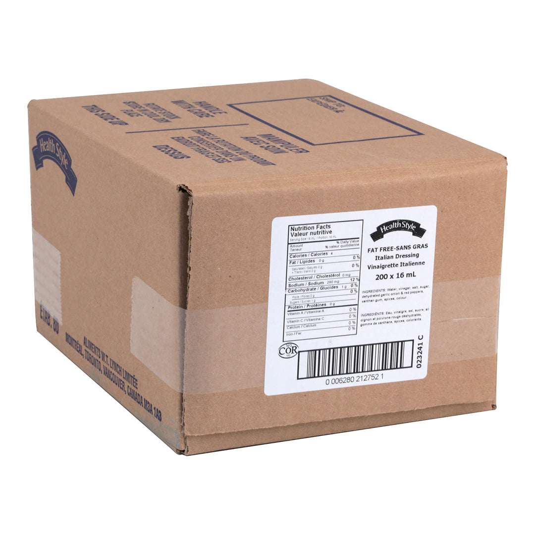Vinaigrette italienne sans gras - 200 x 16 mL - Style Santé - Ingrédients pour restaurants et services de restauration - Distribution canadienne