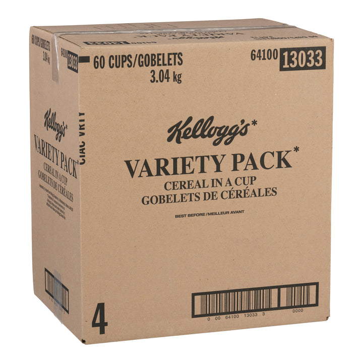 Assortiment de céréales en gobelet - 60 x 51 g - Kellogg's - Ingrédients pour restaurants et services de restauration - Distribution canadienne
