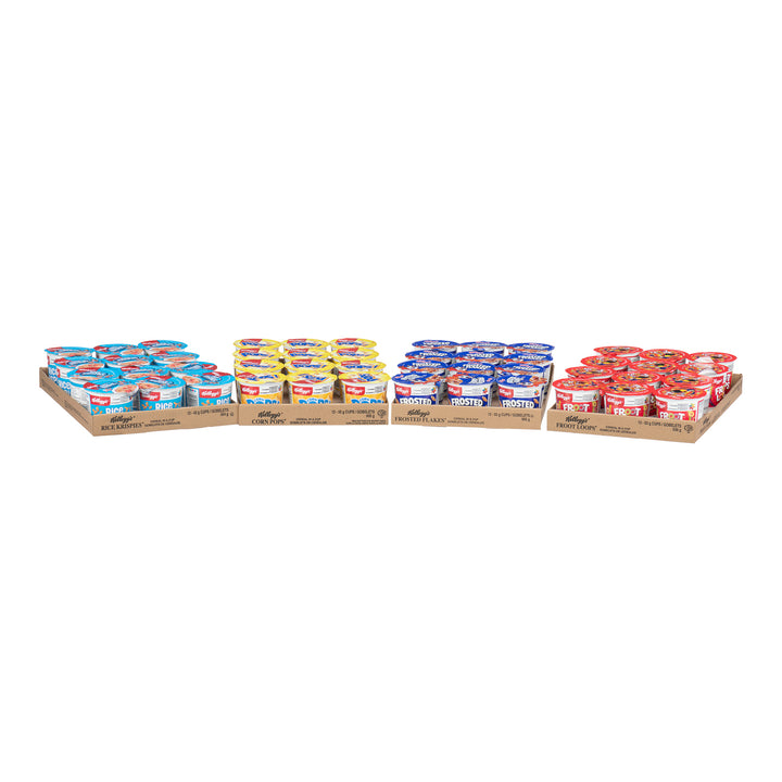 Assortiment de céréales en gobelet - 60 x 51 g - Kellogg's - Ingrédients pour restaurants et services de restauration - Distribution canadienne