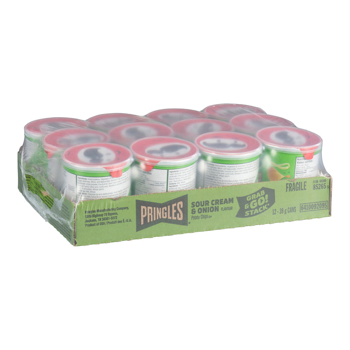 Pringles Pommes de Terre Frites Saveur Crème Fraîche et Oignon - 12 x 39 g - Pringle - Ingrédients pour Restaurants et Restauration Collective - Distribution Canadienne