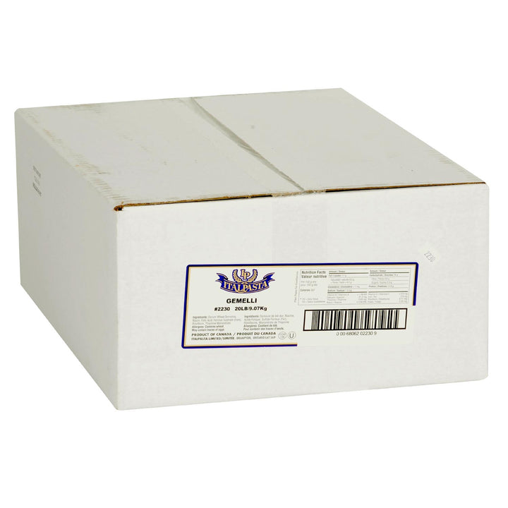 Pâtes Gemelli - 1 x 20 lbs - Italpasta Limit - Ingrédients pour restaurants et services de restauration - Distribution canadienne