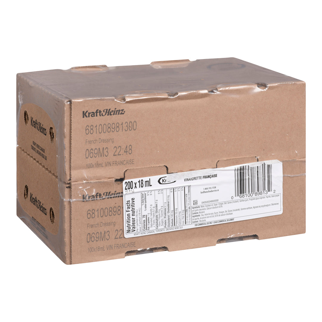 Sauce à salade française portion individuelle - 200 x 18 mL - Kraft - Ingrédients pour restaurants et services de restauration - Distribution canadienne