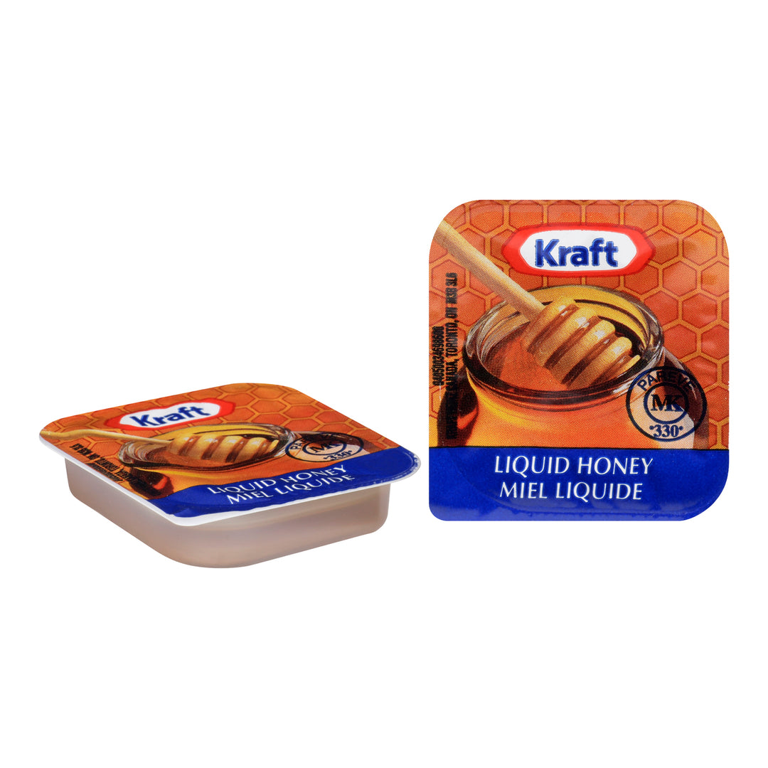 Honey Pure Liquid Cup - 140 x 14 g - Kraft - Restaurant and Foodservice Ingredients - Canadian Distribution