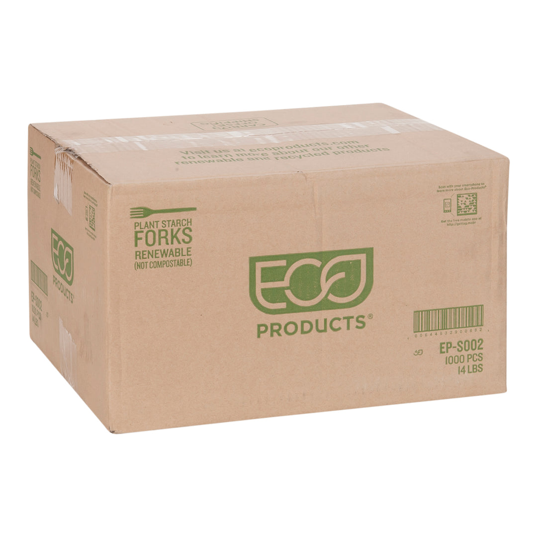 Fourchette en plastique à base de maïs - 1 x 1000 unités - Eco Products - Emballage et accessoires - Fournitures et équipement pour restaurants - Distribution canadienne