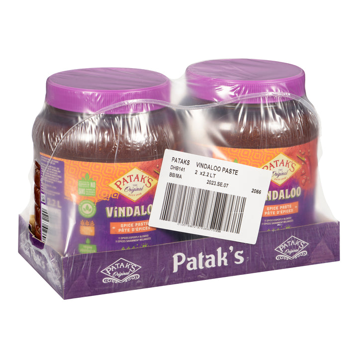 Pâte de curry Vindaloo - 2 x 2,2 L - Pataks - Ingrédients pour restaurants et services de restauration - Distribution canadienne