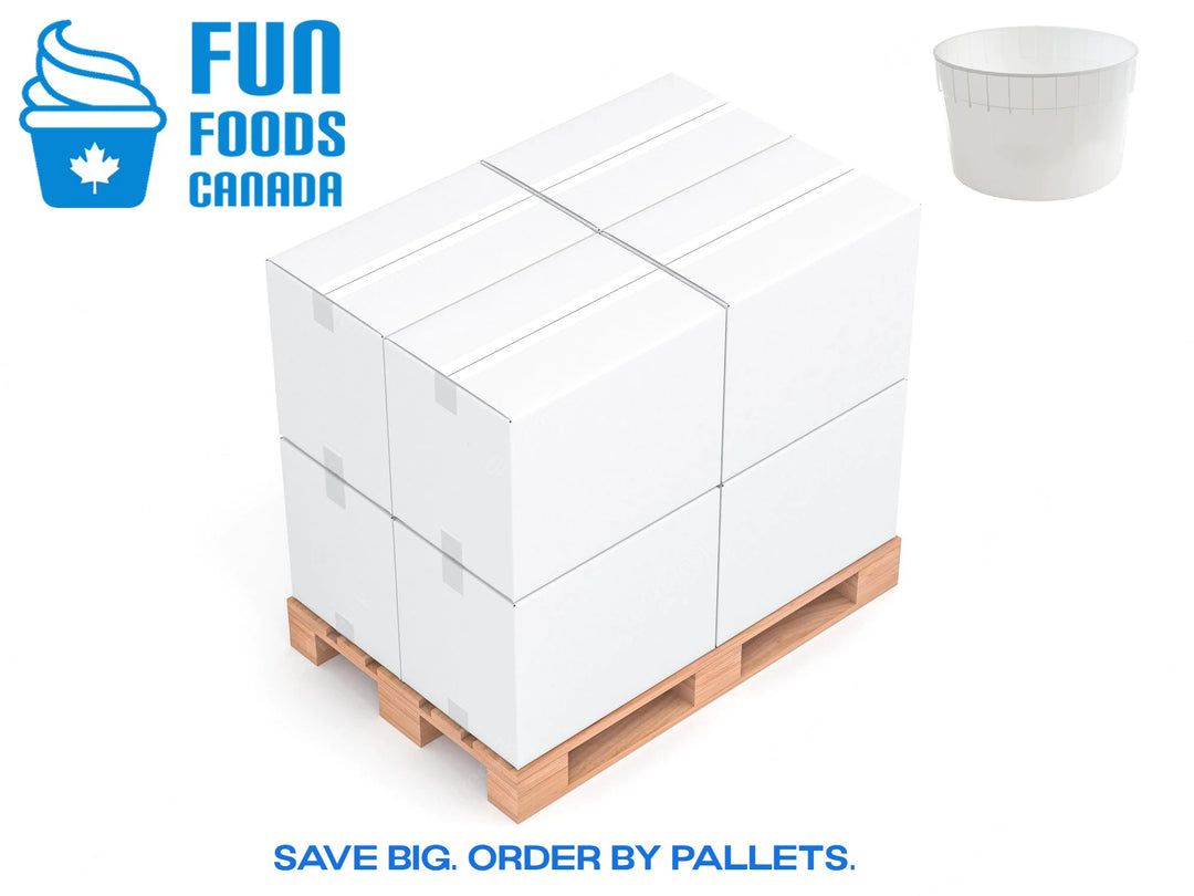 1.5 Gallon (5.7L) White HDPE Plastic Dairy Pails | 40 Pails Per Case | Foodservice Approved and Freezer Safe | Foodservice Canada