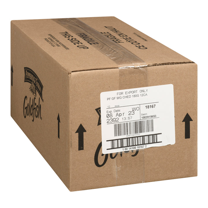 Cracker Goldfish Cheddar Grains Entiers - 12 x 180 g - Peppridge Farms - Ingrédients pour Restaurants et Services de Restauration - Distribution Canadienne