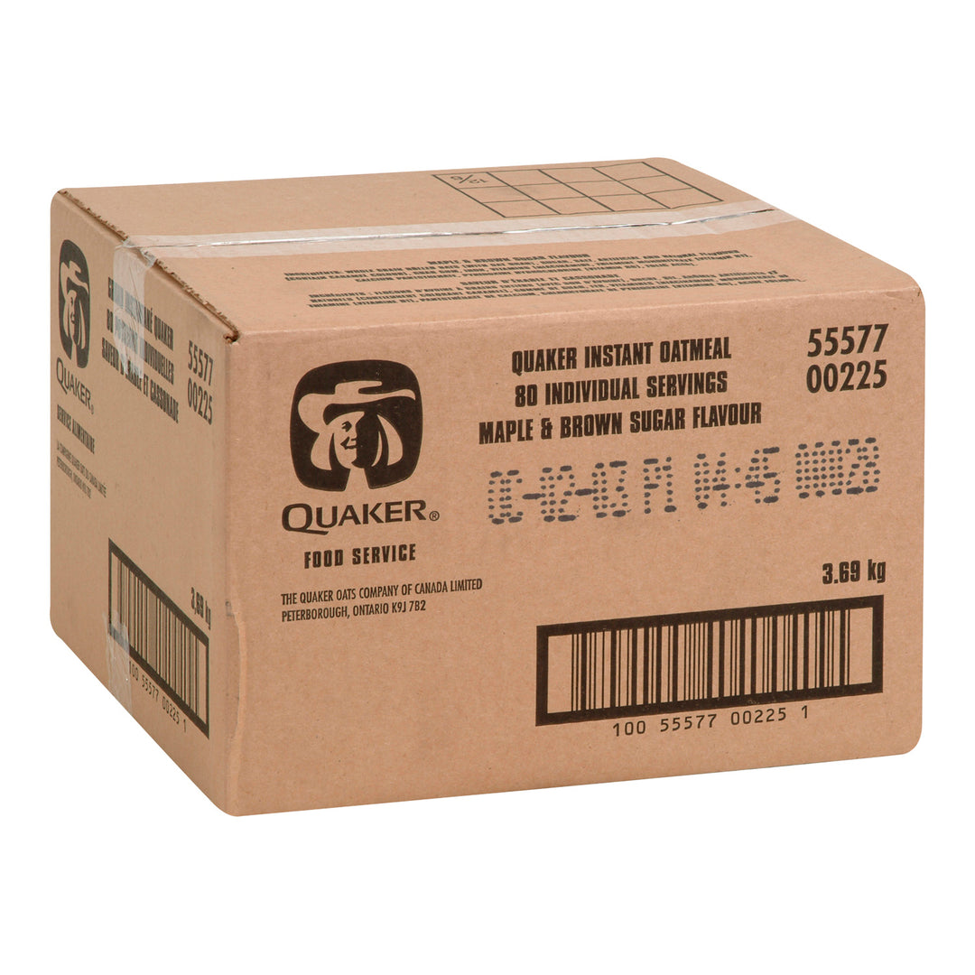 Avoine en flocons au sirop d'érable et au sucre brun - 80 x 47 g - Quaker - Ingrédients pour restaurants et services de restauration - Distribution canadienne