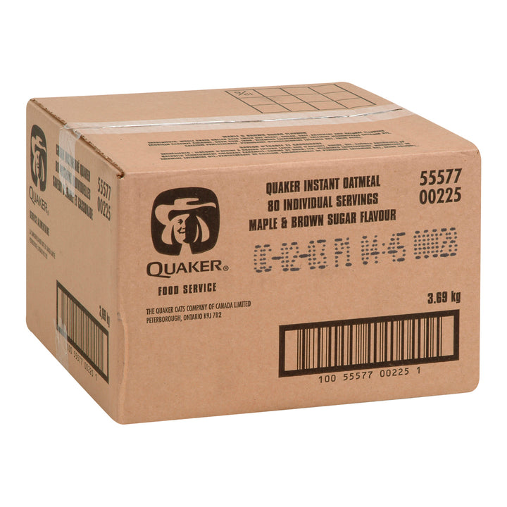 Avoine en flocons au sirop d'érable et au sucre brun - 80 x 47 g - Quaker - Ingrédients pour restaurants et services de restauration - Distribution canadienne