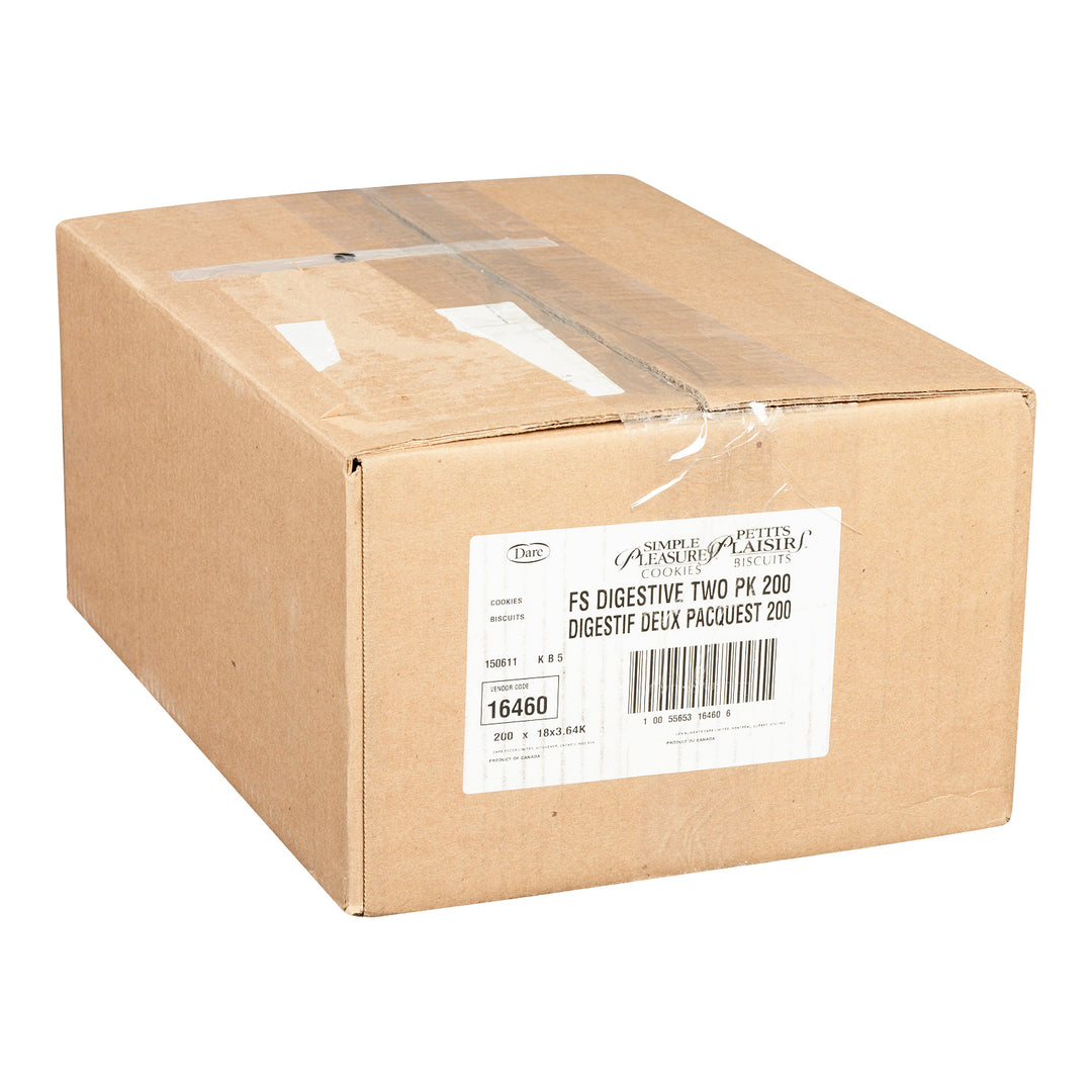 Biscuits digestifs nature, emballage double - 200 x 18 g - Simple Pleasure - Ingrédients pour restaurants et services de restauration - Distribution canadienne