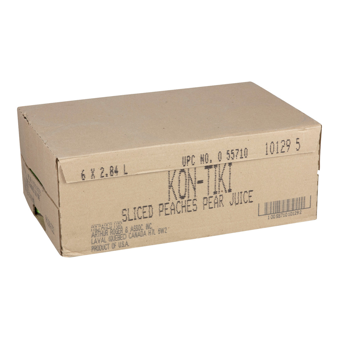 Peach Sliced In Natural Juice - 6 x 2.84 L - Kontiki - Restaurant and Foodservice Ingredients - Canadian Distribution