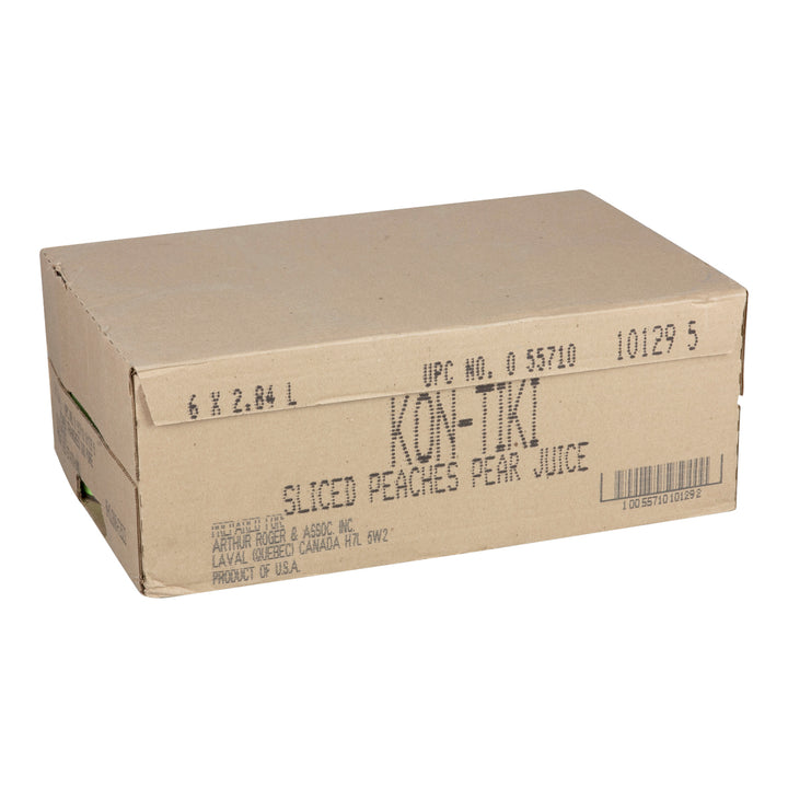 Peach Sliced In Natural Juice - 6 x 2.84 L - Kontiki - Restaurant and Foodservice Ingredients - Canadian Distribution