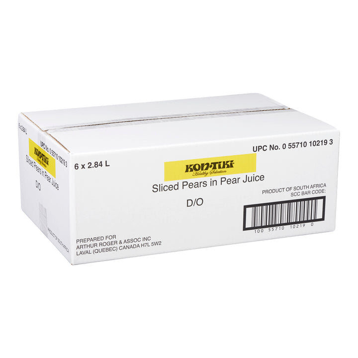 Pear Sliced In Natural Juice - 6 x 2.84 L - Kontiki - Restaurant and Foodservice Ingredients - Canadian Distribution