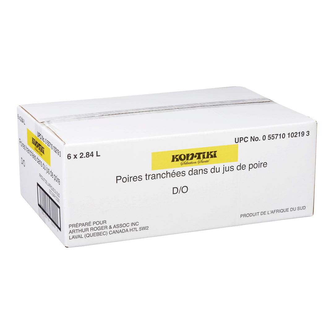 Poires tranchées au jus naturel - 6 x 2,84 L - Kontiki - Ingrédients pour restaurants et services alimentaires - Distribution canadienne