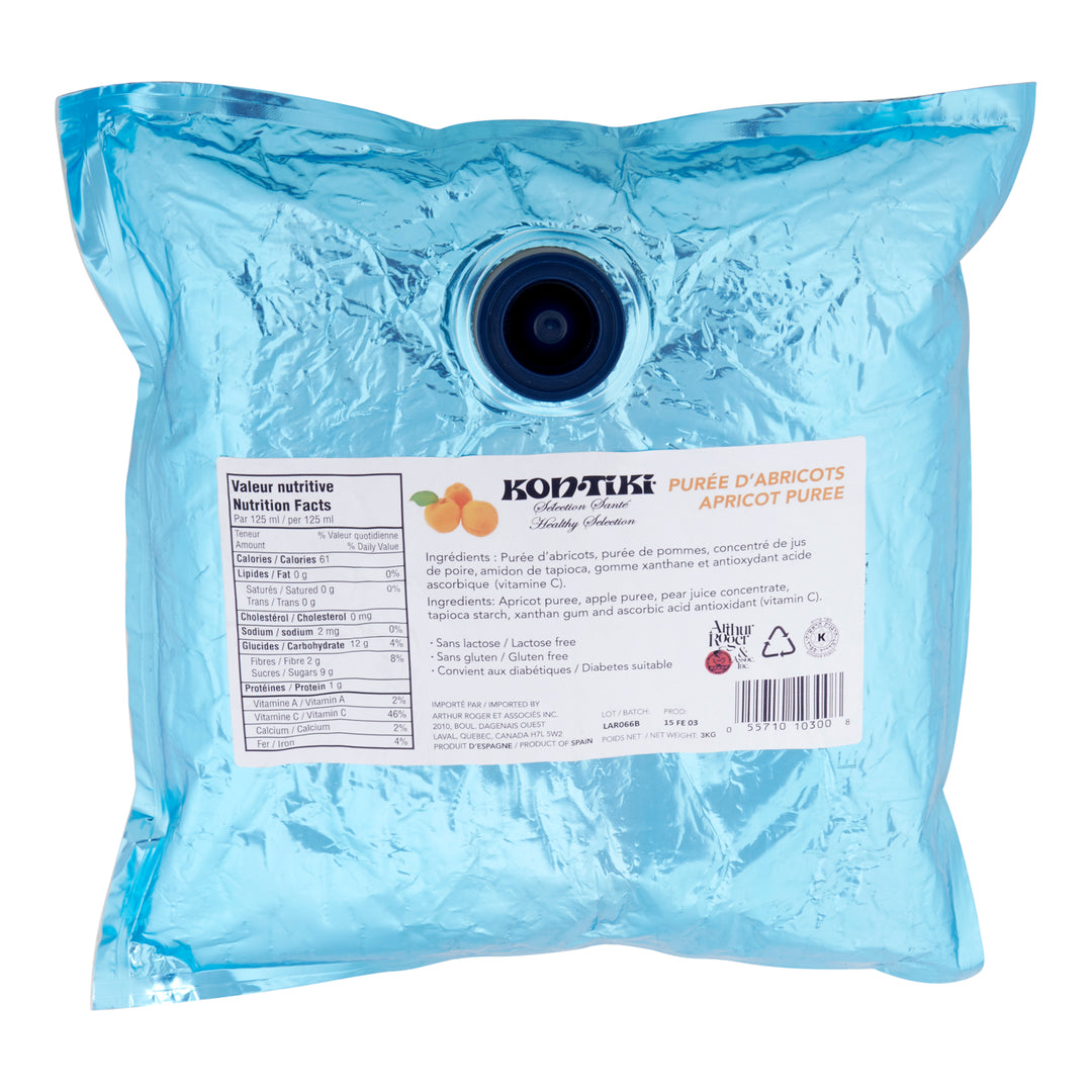 Puree Apricot - 4 x 3 L - Kontiki - Restaurant and Foodservice Ingredients - Canadian Distribution