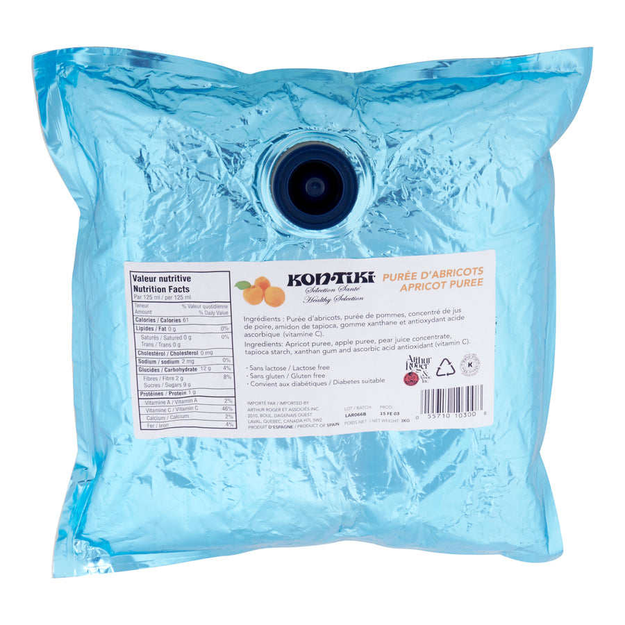 Puree Apricot - 4 x 3 L - Kontiki - Restaurant and Foodservice Ingredients - Canadian Distribution