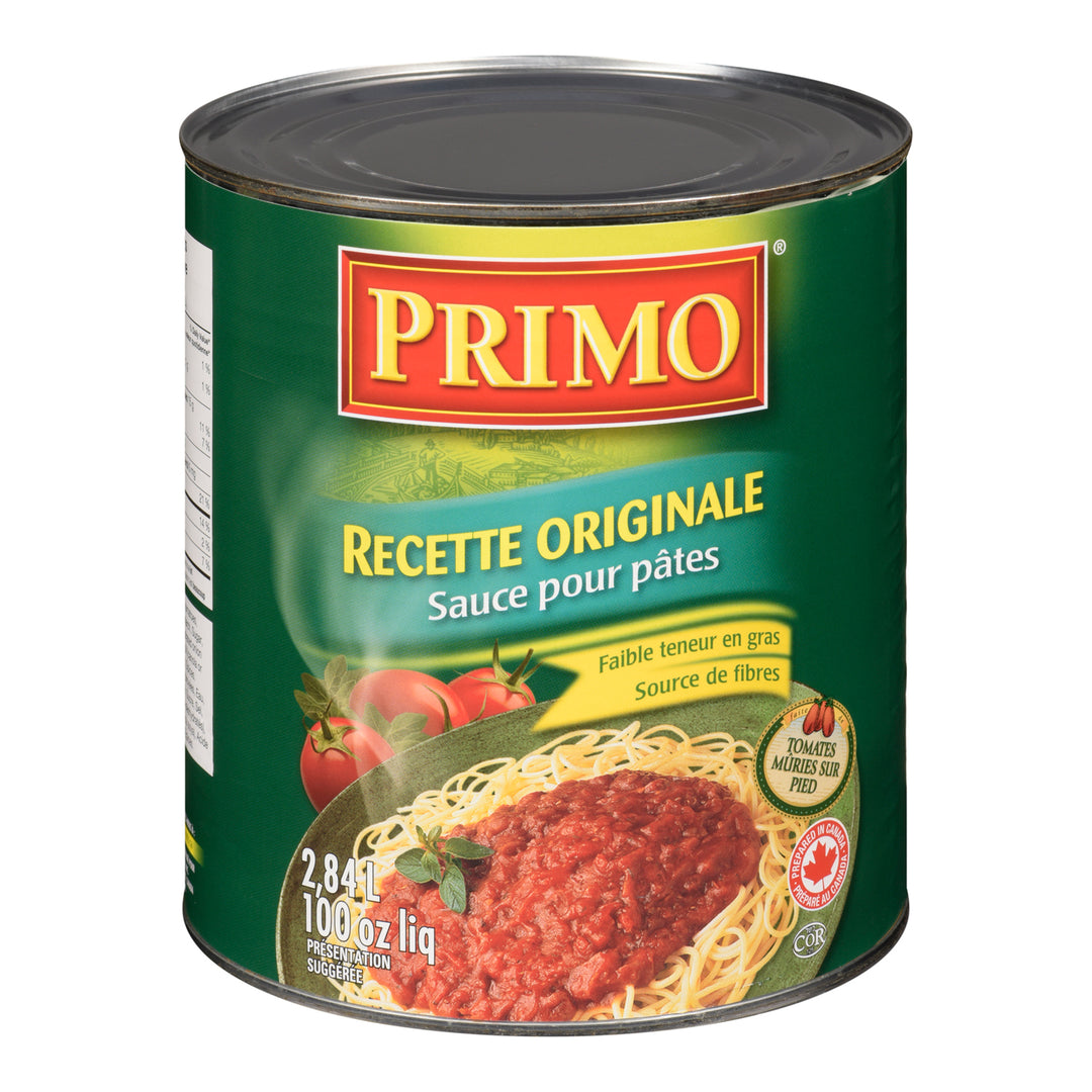 Sauce à pâtes originale - 6 x 2,84 L - Primo - Ingrédients pour restaurants et services de restauration - Distribution canadienne