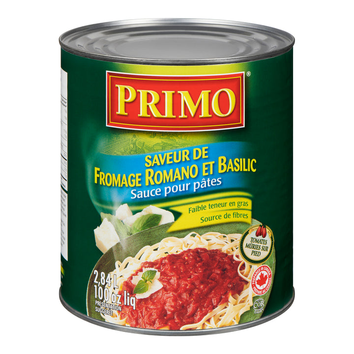 Sauce Basilic et Fromage Romano - 6 x 2,84 L - Primo - Ingrédients pour restaurants et services de restauration - Distribution canadienne