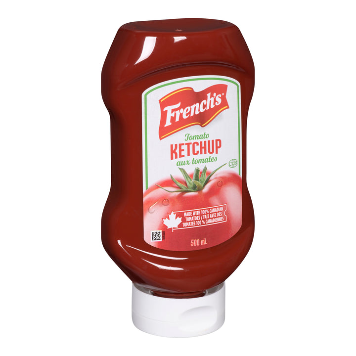 Ketchup Squeeze Bottle Red Plastic - 12 x 500 mL - Frenchs - Restaurant and Foodservice Ingredients - Canadian Distribution