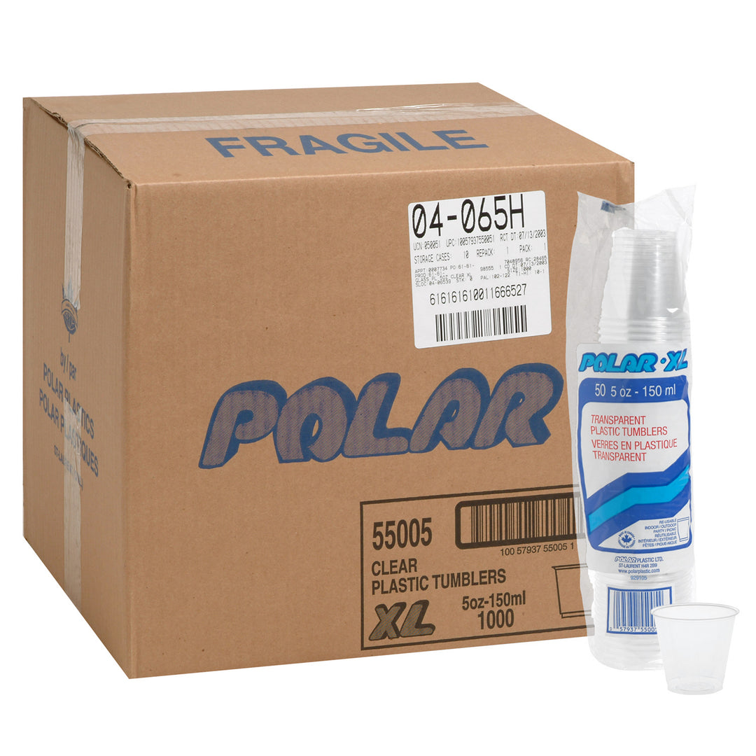 Verres en plastique transparent 5 oz - 20 x 50 unités - Polar - Emballage et accessoires - Fournitures et équipement pour restaurants - Distribution canadienne