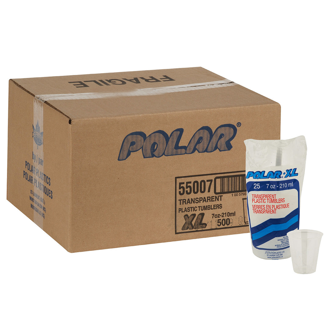 Verre en plastique transparent 7 oz, gobelet extra large - 20 x 25 unités - Polar - Emballage et accessoires - Fournitures et équipement pour restaurants - Distribution canadienne