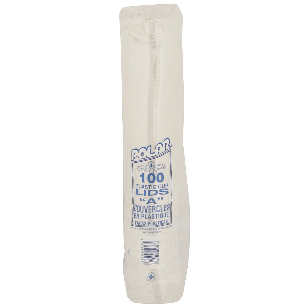 Couvercle en plastique transparent sans fente - 10 x 100 unités - Polar - Emballage et accessoires - Fournitures et équipement pour restaurants - Distribution canadienne