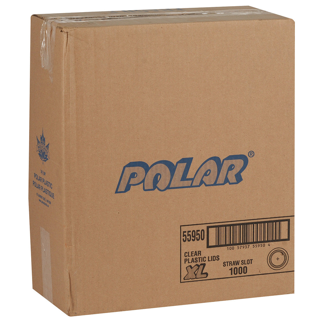 Couvercle plat en plastique avec paille, 16/20 oz - 10 x 100 unités - Polar - Emballage et accessoires - Fournitures et équipement pour restaurants - Distribution canadienne