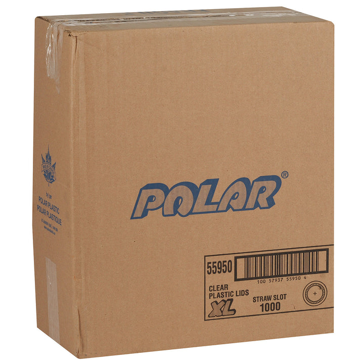 Couvercle plat en plastique avec paille, 16/20 oz - 10 x 100 unités - Polar - Emballage et accessoires - Fournitures et équipement pour restaurants - Distribution canadienne