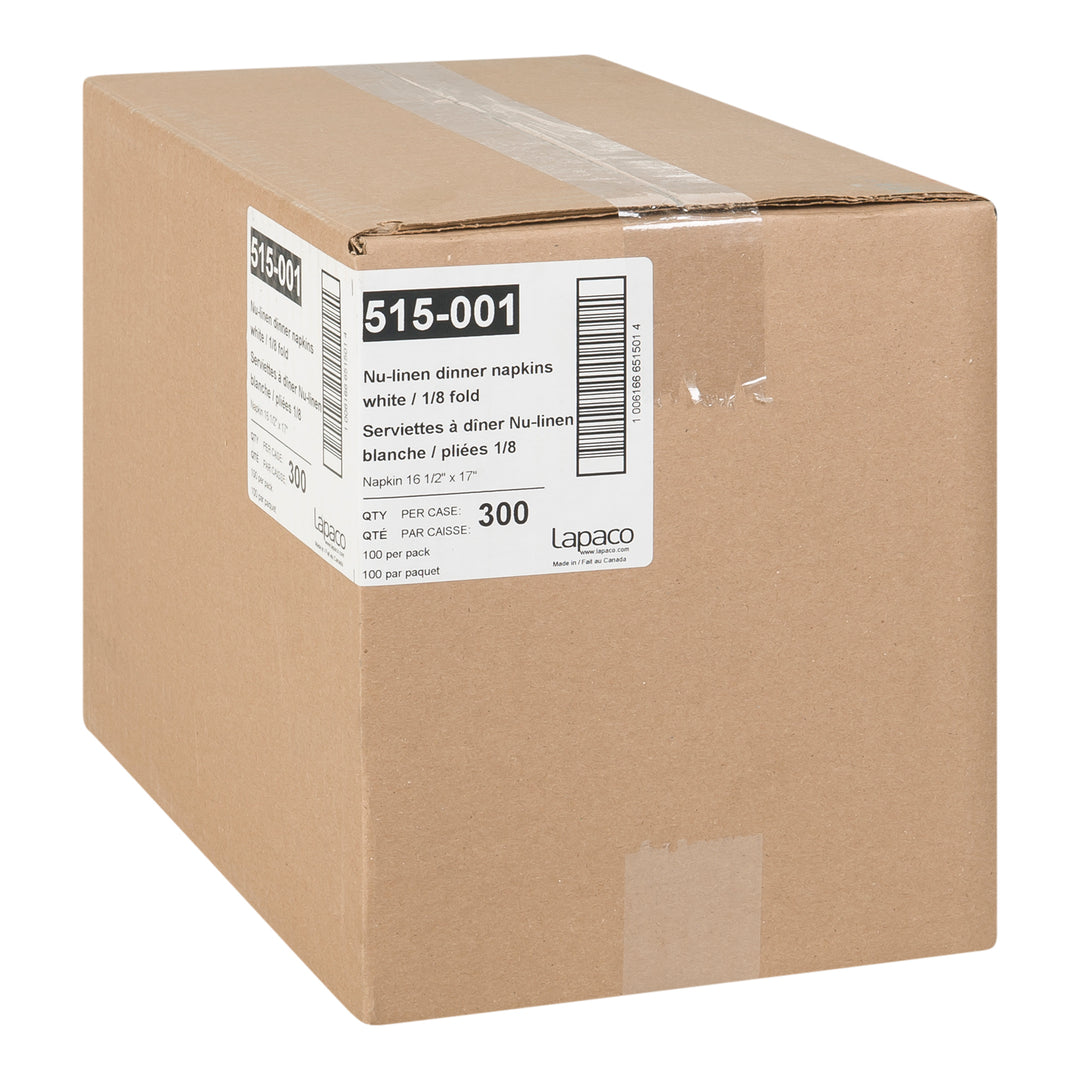 Serviette NuLinen 16,5 x 17 pour dîner - 1 x 300 unités - Lapaco - Emballage et accessoires - Fournitures et équipement pour restaurants - Distribution canadienne