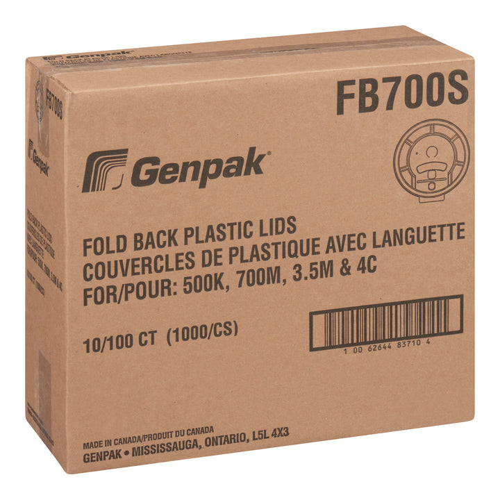 Couvercle en plastique FB700-700M - 10 x 100 unités - Genpak Corp - Emballage et accessoires - Fournitures et équipement pour restaurants - Distribution canadienne