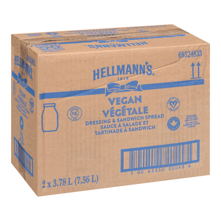 Mayonnaise Végétalienne - 2 x 3,78 L - Hellmans - Ingrédients pour Restaurants et Services de Restauration - Distribution Canadienne