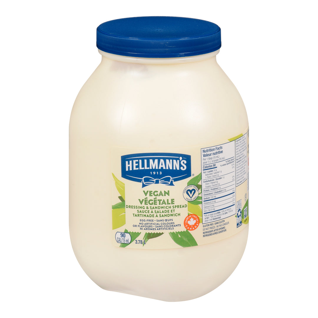 Mayonnaise Vegan - 2 x 3.78 L - Hellmans - Restaurant and Foodservice Ingredients - Canadian Distribution