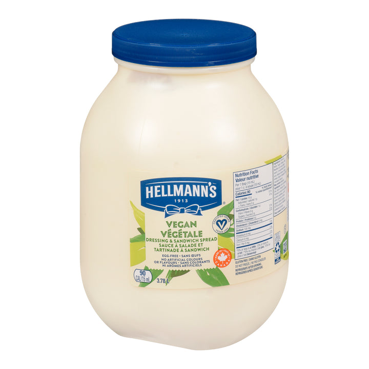 Mayonnaise Vegan - 2 x 3.78 L - Hellmans - Restaurant and Foodservice Ingredients - Canadian Distribution