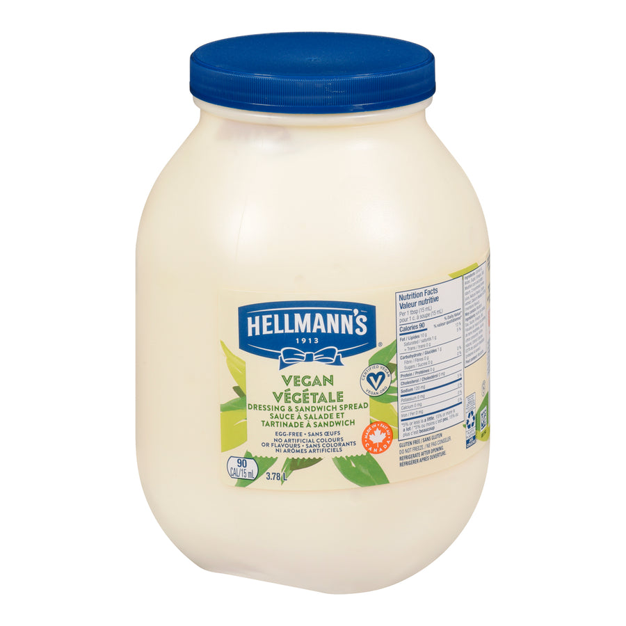 Mayonnaise Vegan - 2 x 3.78 L - Hellmans - Restaurant and Foodservice Ingredients - Canadian Distribution