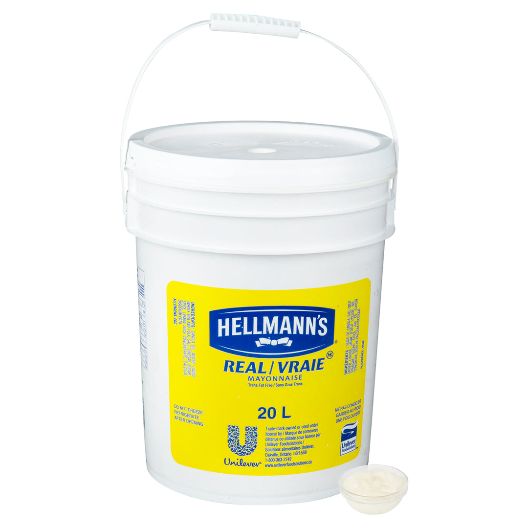 Mayonnaise Real sans gluten - 1 x 20 L - Hellmans - Ingrédients pour restaurants et services de restauration - Distribution canadienne