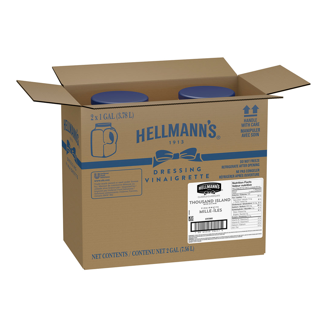 Sauce Thousand Island sans gluten - 2 x 3,78 L - Hellmans - Ingrédients pour restaurants et services de restauration - Distribution canadienne