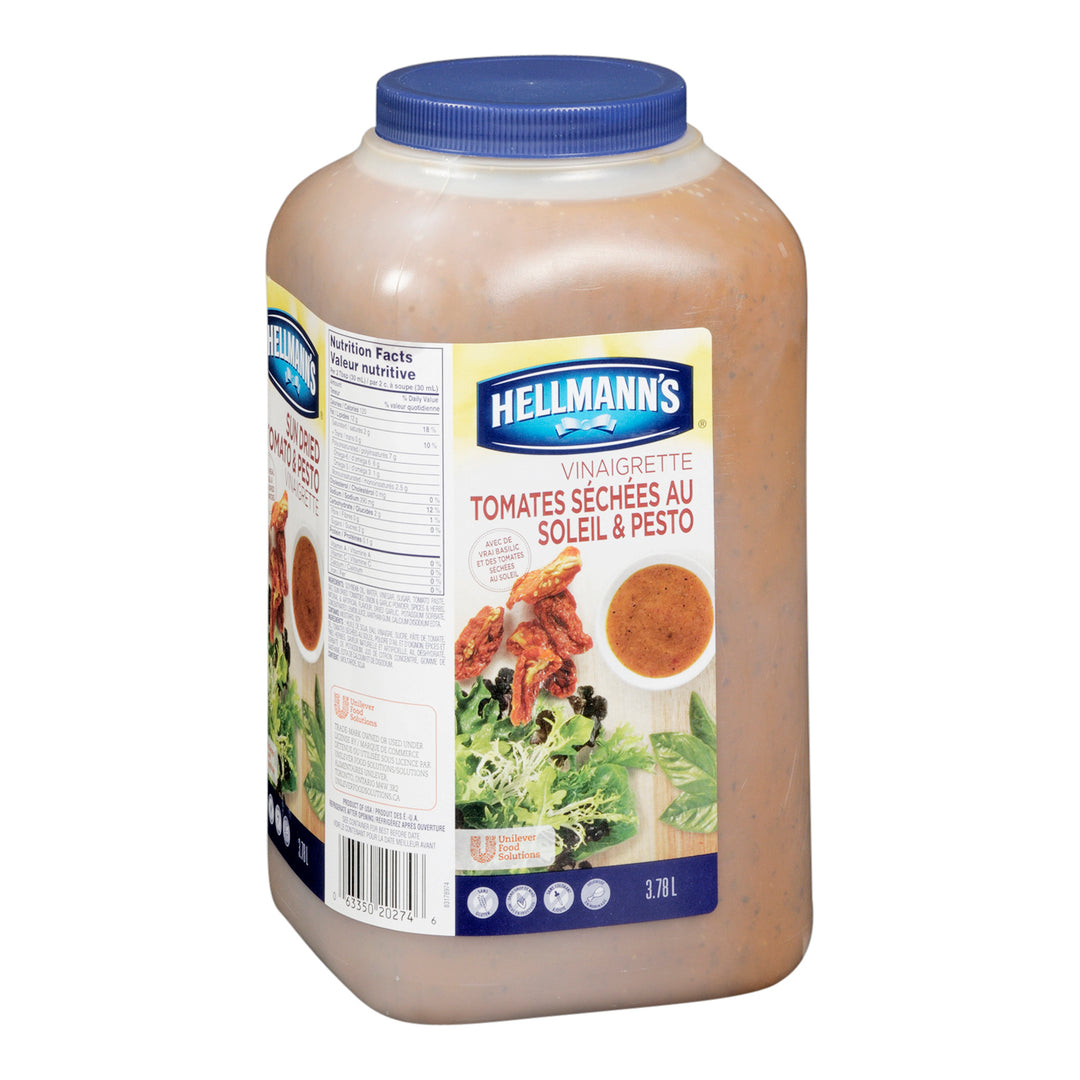 Vinaigrette Pesto de Tomate Séchée Sans Gluten - 2 x 3,78 L - Hellmans - Ingrédients pour Restaurants et Services de Restauration - Distribution Canadienne
