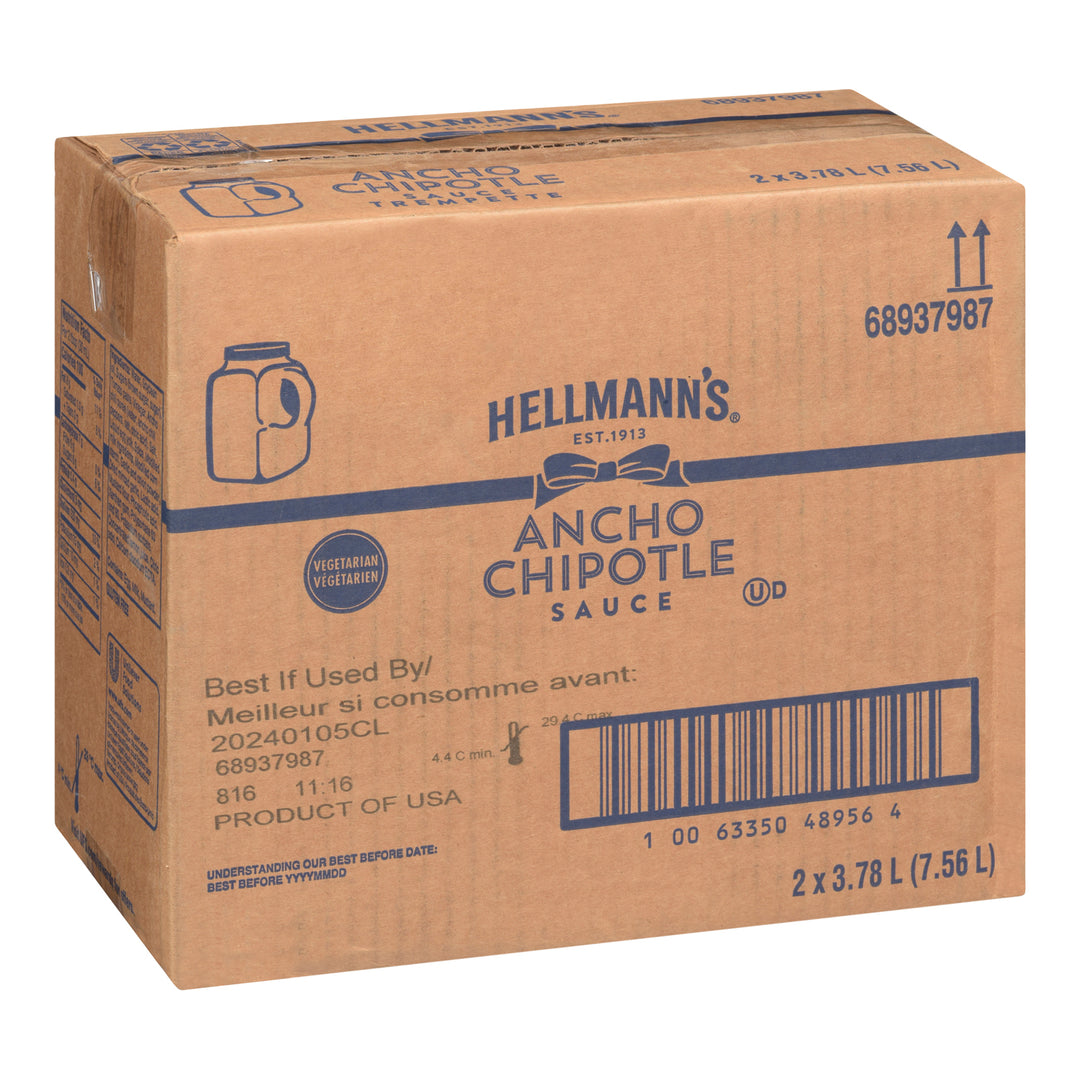Sauce Ancho Chipotle - 2 x 3,78 L - Hellmans - Ingrédients pour restaurants et services de restauration - Distribution canadienne
