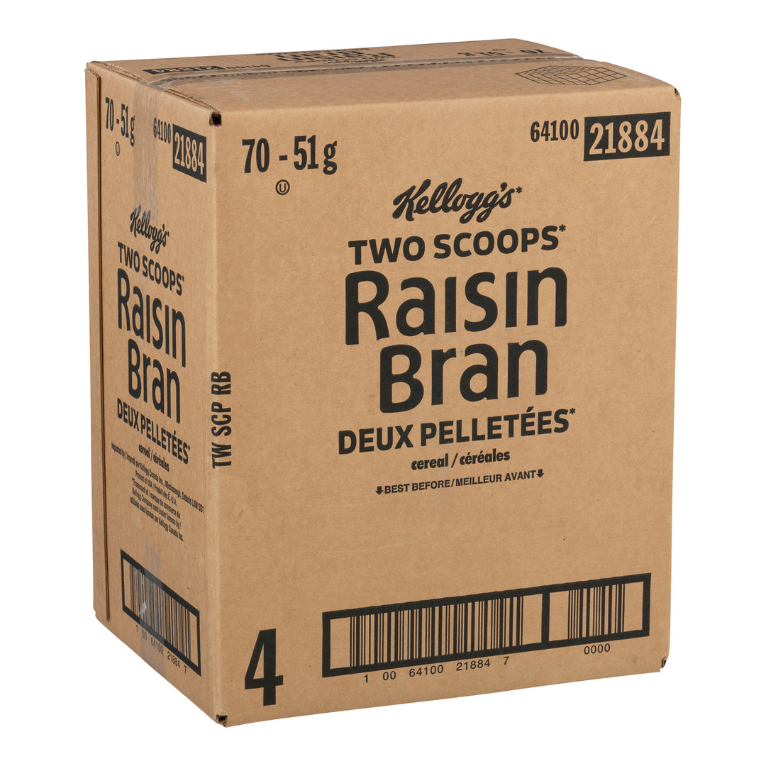 Céréales Raisin Bran - 70 x 51 g - Kellogg's - Ingrédients pour restaurants et services de restauration - Distribution canadienne