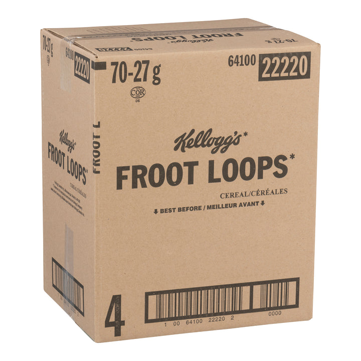Céréales Froot Loops en portions individuelles - 70 x 27 g - Kellogg's - Ingrédients pour restaurants et services de restauration - Distribution canadienne
